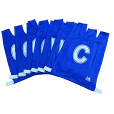 Mock Mesh Netball Bib Set  - Royal/White 