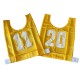 Small Numbered Basketball Mesh Vests Yellow- set 11-20