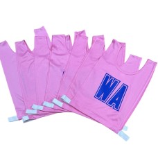 Mock Mesh Netball Bib Set  - Pink/Royal * ONLY 2 SETS LEFT *