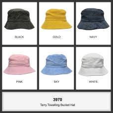 Terry Towelling Bucket Hat - Minimum order 6