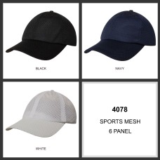 Sports Mesh 6 Panel Cap - Minimum of 6