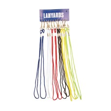 WHISTLE LANYARDS CARD OF12 - MIXED COLOURS